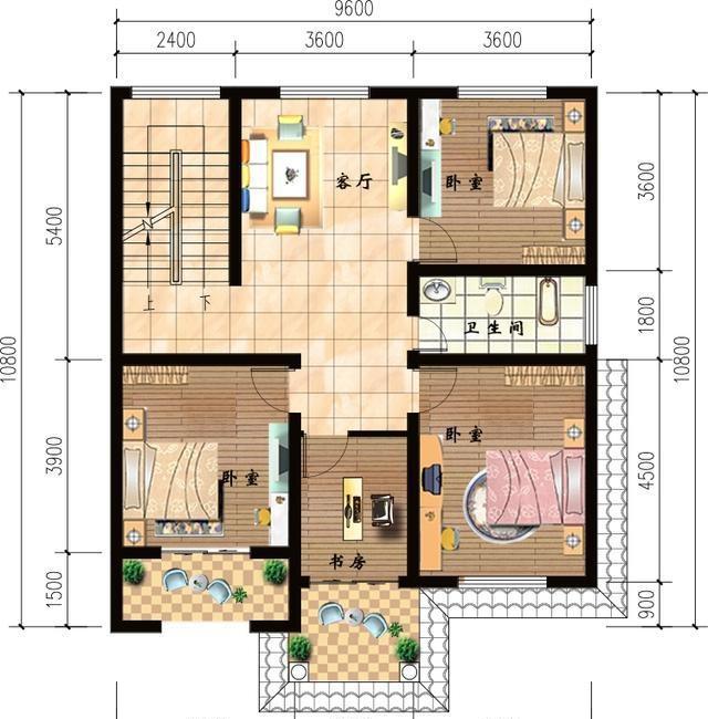 戶型經(jīng)過設(shè)計(jì)優(yōu)化的2款三層農(nóng)村別墅設(shè)計(jì)圖