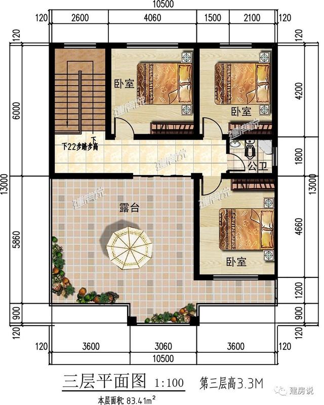 125㎡的歐式別墅設計圖，造型精美、布局合理，絕對會是農村建房一個不可多得的好選擇