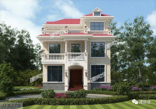 125㎡的歐式別墅設計圖，造型精美、布局合理，絕對會是農村建房一個不可多得的好選擇