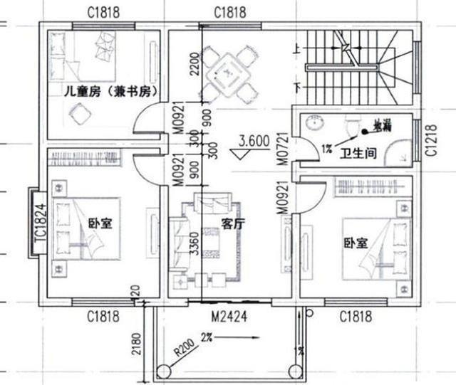 2款25萬二層簡歐農(nóng)村小別墅設(shè)計圖，外形設(shè)計雅觀，室內(nèi)布局流暢