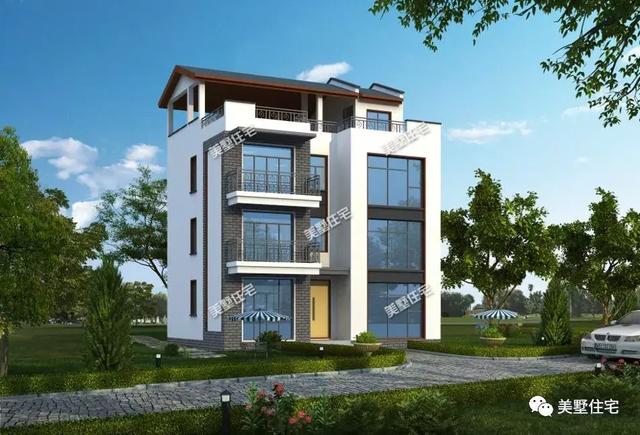 極具現(xiàn)代風(fēng)格的別墅設(shè)計(jì)圖，造價(jià)也不高，是小宅基地的完美首選