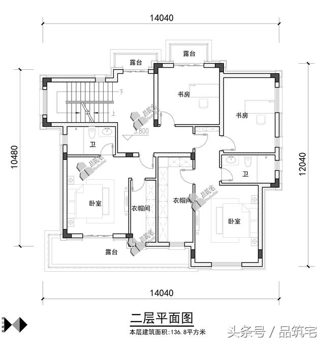 三層現代風格別墅設計圖，純白陶板立面，簡潔利落，既美觀又實用！