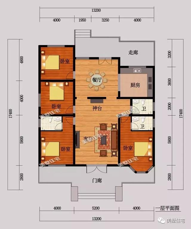 帶庭院一層鄉村美墅設計圖，造價10多萬，建成不輸百萬效果
