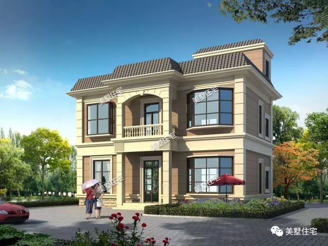 簡歐風格的別墅設計圖，進深10米，造價不高外觀靚，室內布局還實用