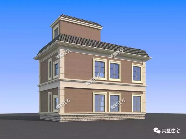 簡歐風格的別墅設計圖，進深10米，造價不高外觀靚，室內布局還實用