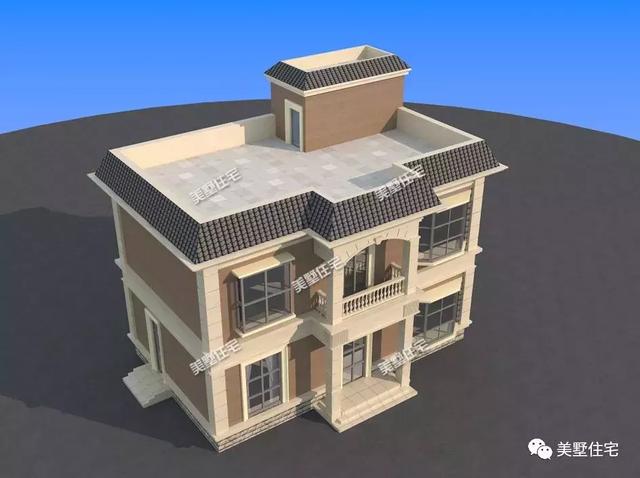 簡歐風格的別墅設計圖，進深10米，造價不高外觀靚，室內布局還實用