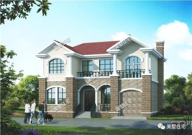 這棟10二層小別墅設(shè)計圖，不僅造價低外觀也十分漂亮