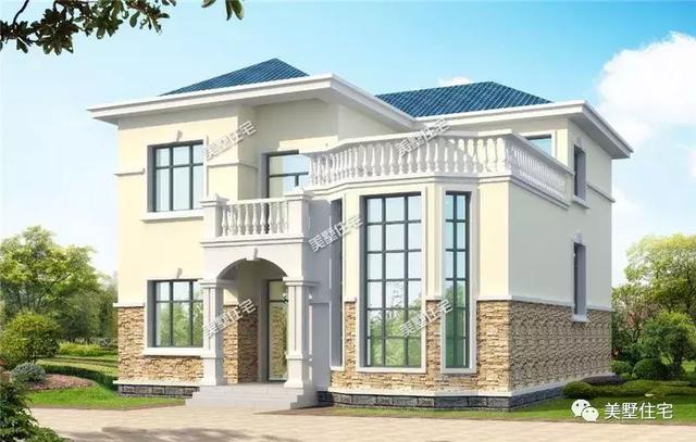 這棟10二層小別墅設(shè)計圖，不僅造價低外觀也十分漂亮