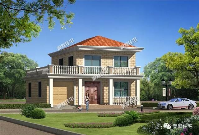 這棟10二層小別墅設(shè)計圖，不僅造價低外觀也十分漂亮