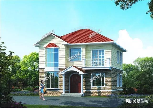 這棟10二層小別墅設(shè)計圖，不僅造價低外觀也十分漂亮