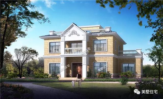 這棟10二層小別墅設(shè)計圖，不僅造價低外觀也十分漂亮