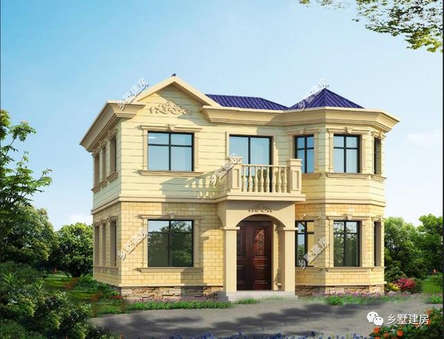 18萬就可以搞定的農村自建別墅，超值的二層別墅設計圖