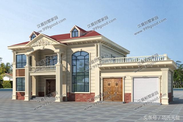 自建19.4米x11米農村兩層別墅設計圖，車庫+露臺+烤火間，盡享舒適生活