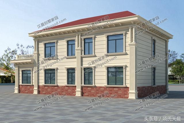 自建19.4米x11米農村兩層別墅設計圖，車庫+露臺+烤火間，盡享舒適生活