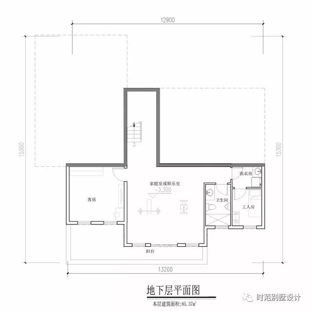 帶車庫和地下室的兩層復式歐式別墅設計圖，大氣美觀