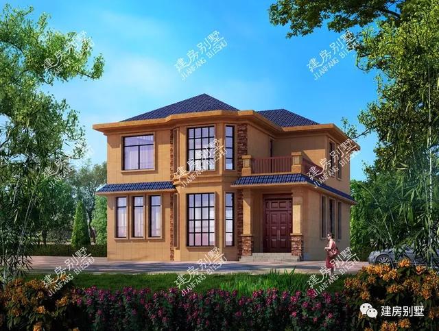 分享一棟主體30萬的別墅設計效果圖，建好后的房子效果比原圖還好