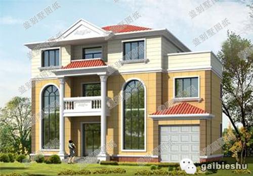 三層農村別墅設計圖紙，9臥挑空客廳+臥室套間+露臺，經濟適用，外觀大氣