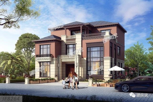 3款新中式別墅設(shè)計圖，配色經(jīng)典，氣派和文雅，室內(nèi)設(shè)計非常走心，接地氣