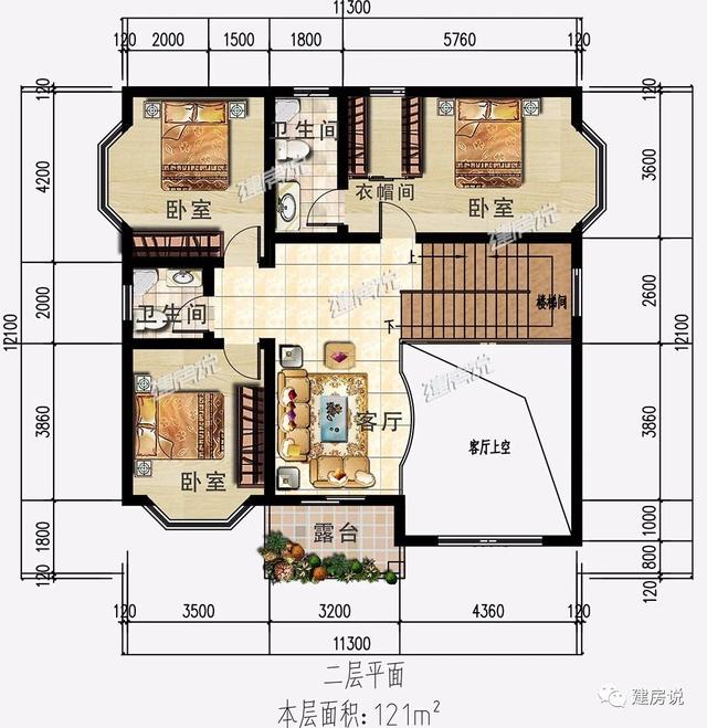 3款新中式別墅設(shè)計圖，配色經(jīng)典，氣派和文雅，室內(nèi)設(shè)計非常走心，接地氣