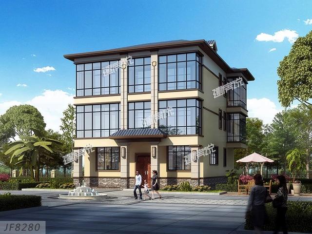 3款新中式別墅設(shè)計圖，配色經(jīng)典，氣派和文雅，室內(nèi)設(shè)計非常走心，接地氣