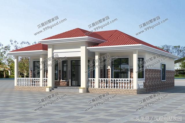 農村12萬一層自建房設計圖，12X9米配備進深8米的院子，實在是妙不可言