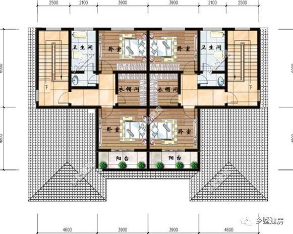 適合兩兄弟建的農村雙拼自建房設計圖，外觀大氣，造價上也可以省一些費用