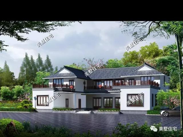 3款帶堂屋的新中式別墅設(shè)計圖戶型，適合農(nóng)村生活的設(shè)計，實用性超強