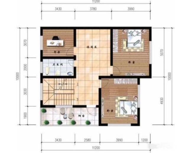 占地100平米的小戶型別墅設(shè)計(jì)圖，經(jīng)濟(jì)實(shí)用，少很多顧慮，適合農(nóng)村建