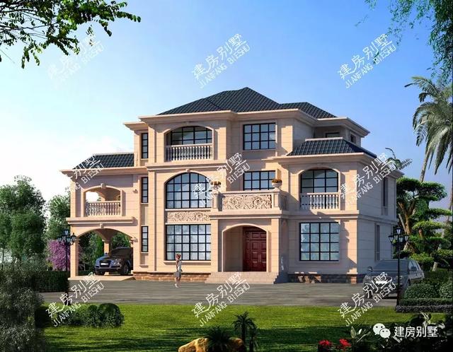 自帶格子窗的農村自建房設計圖，建出來的效果不比城里的房子差