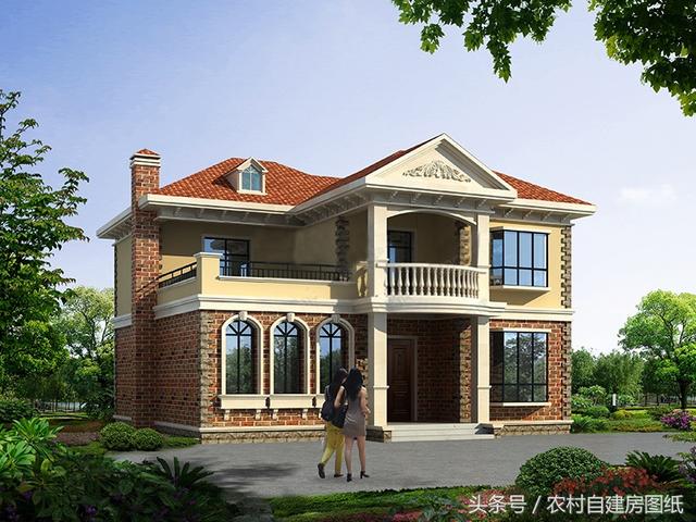 12X11米二層農村別墅設計圖，5室4衛(wèi)帶堂屋和柴火灶，造價不高，很劃算