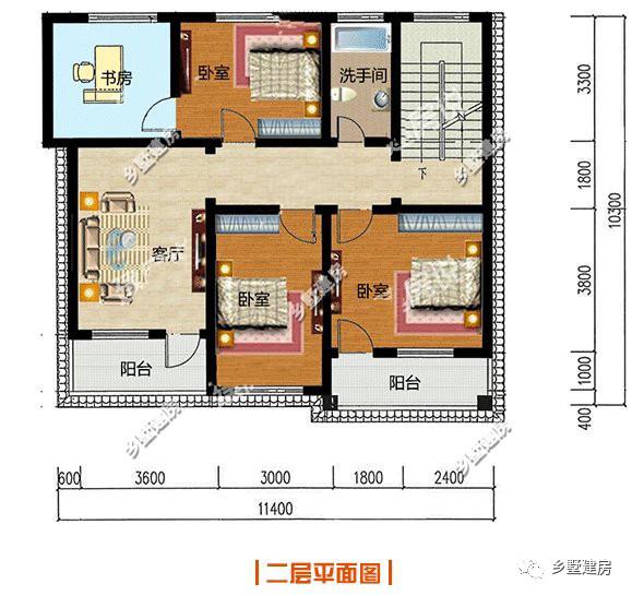 11*10米新農村2層自建小別墅設計圖，戶型經典