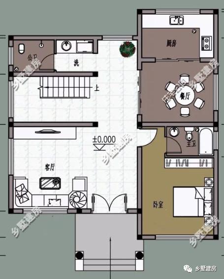 兩層歐式羅馬柱自建別墅設計圖，外觀大氣，建成絕對讓你有面子