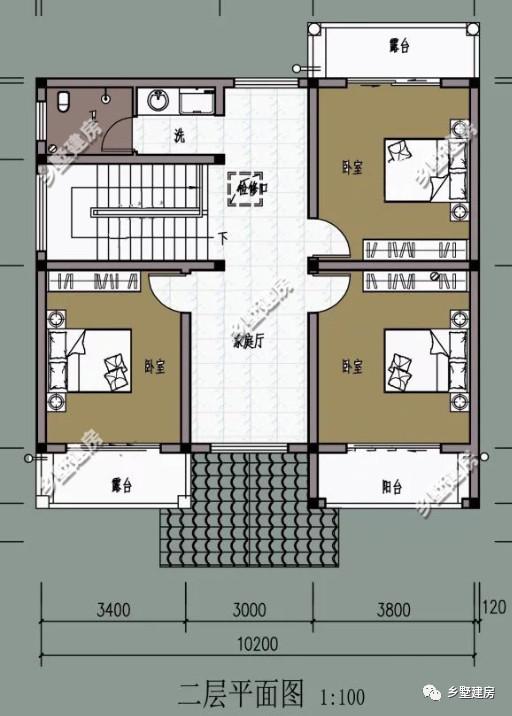 兩層歐式羅馬柱自建別墅設計圖，外觀大氣，建成絕對讓你有面子