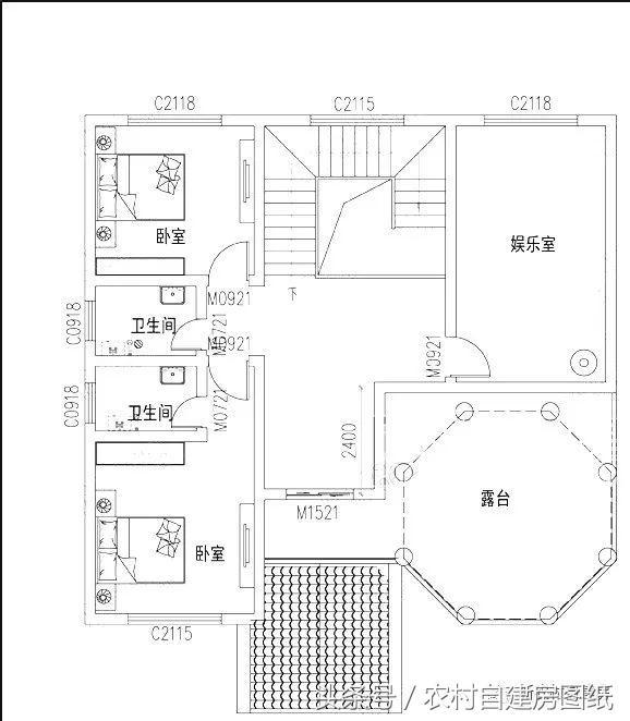 三款帶走廊和側門的歐式建筑別墅設計圖，不僅高端風景也是極好