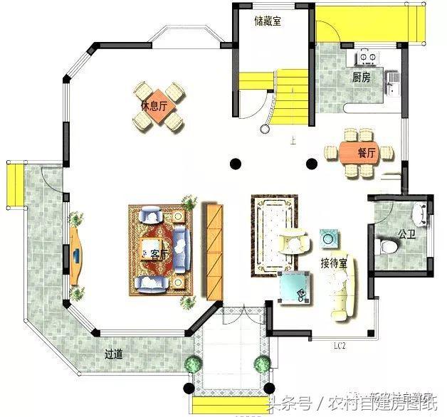 三款帶走廊和側門的歐式建筑別墅設計圖，不僅高端風景也是極好