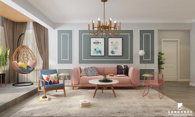 156m2北歐宜家裝修案例，整個空間溫馨，充滿甜蜜感