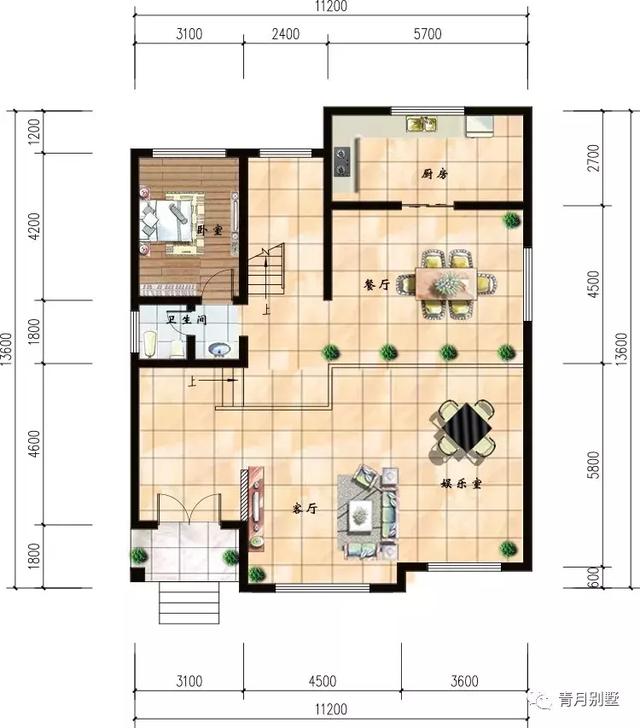 11.2米×13.6米二層別墅自建房，造型別致，個性十足，通透大方！