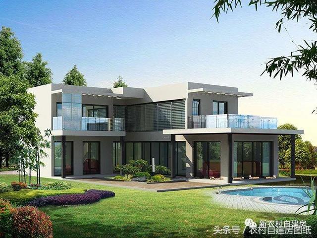 五款現代風農村別墅設計圖，極簡主義，90后的最愛