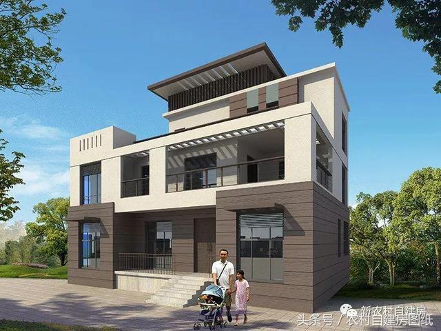 五款現代風農村別墅設計圖，極簡主義，90后的最愛