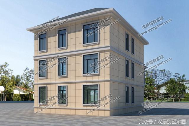 2棟騎樓式簡歐別墅設(shè)計圖，美觀又實(shí)用，第2款開間7.3米