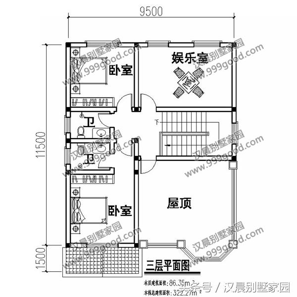 2棟騎樓式簡歐別墅設(shè)計圖，美觀又實(shí)用，第2款開間7.3米