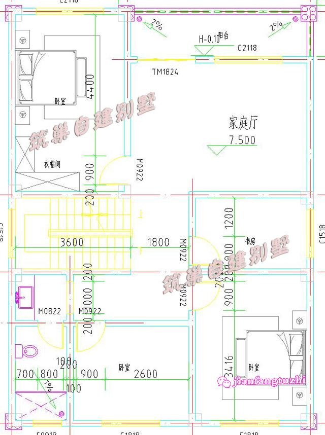 110平米四層農村自建房，外觀簡約精致，易于施工。