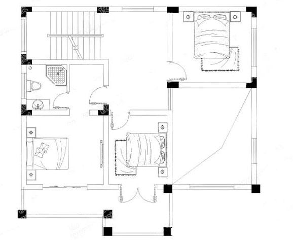 2款30萬三層農村自建房，帶挑空客廳