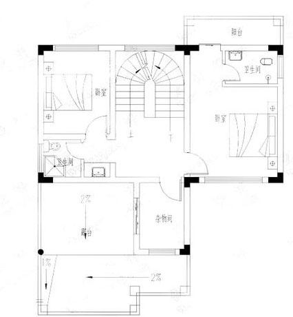 2款30萬三層農村自建房，帶挑空客廳