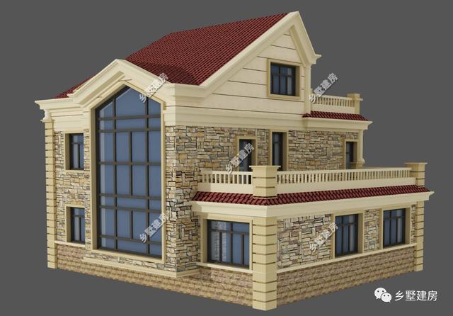 11X10米三層農村小別墅，旋轉樓梯+雙露臺，布局滿分不怕驕傲！