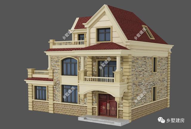 11X10米三層農村小別墅，旋轉樓梯+雙露臺，布局滿分不怕驕傲！