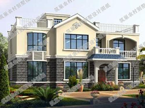 二層平屋頂3廳6臥農村自建房，造價20萬，簡單實用