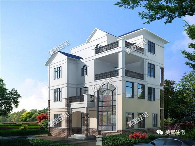 12X12四層別墅設計圖，主體造價50萬，聽說這才是有錢人才能建的起別墅