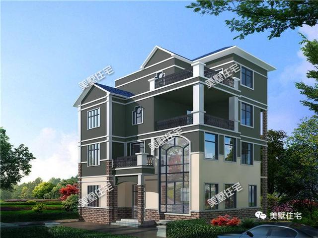 12X12四層別墅設計圖，主體造價50萬，聽說這才是有錢人才能建的起別墅