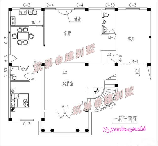 16x14米三層半歐式別墅樓中樓農(nóng)村自建房，造價55萬，高端豪華大氣